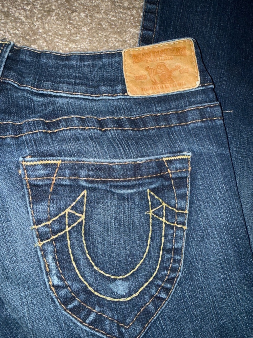 True Religion Dark Indigo Flare Jeans - size 29. B - Picture 4 of 6